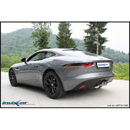 Posteriore con uscite centrali 2 x diam. 114 RACING + Valvola – 2017 300CV Jaguar F-TYPE (Cod. I-V