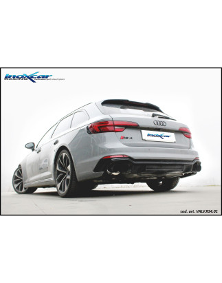 Tubo centrale diretto + Terminale silenziato con uscita 2 x diam. 90 RACING BLACK CERAMIC DX+SX Vavo