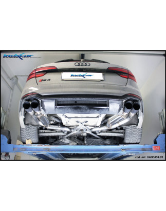 Tubo centrale diretto + Terminale silenziato con uscita 2 x diam. 90 RACING BLACK CERAMIC DX+SX Vavo