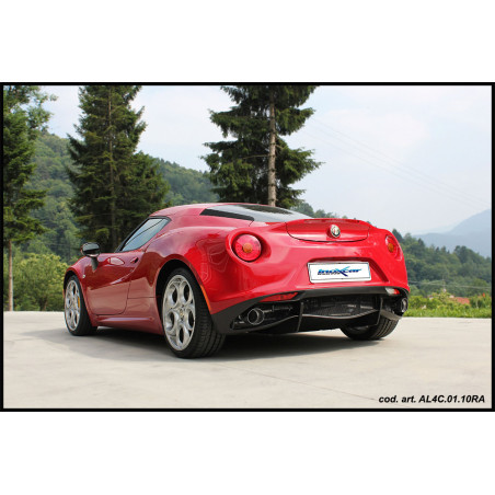 Posteriore senza silenziatore con uscita diam. 100 X-RACE DX+SX ALFA ROMEO 4C 1750 TBI – 241CV (Co