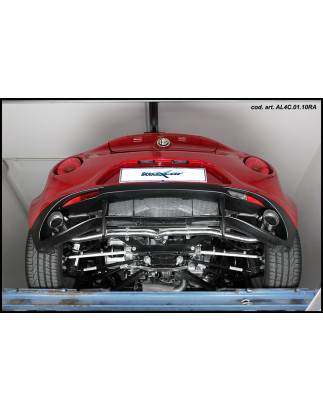 Posteriore senza silenziatore con uscita diam. 100 X-RACE DX+SX ALFA ROMEO 4C 1750 TBI – 241CV (Co