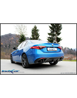 Posteriore con silenziatore uscita 2 x diam. 80 X-RACE Black Edition DX+SX – 2018 210CV Alfa Romeo