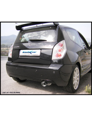 Posteriore con uscita singola ovale 120x80 mm CITROEN C2 1.4 / VTR – 2003 75CV (Cod. I-CIC2.02.120