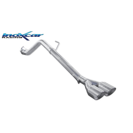 Posteriore senza silenziatore con uscita 2x diam. 80 RACING ABARTH GRANDE PUNTO EVO 1.4T MULTIAIR SU