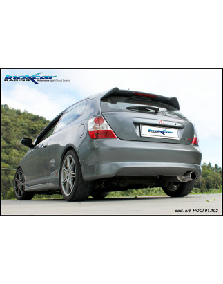 Posteriore con uscita singola ovale 120x80 mm HONDA CIVIC TYPE-R 2.0 – 2001-2005 200CV (Cod. I-HOC