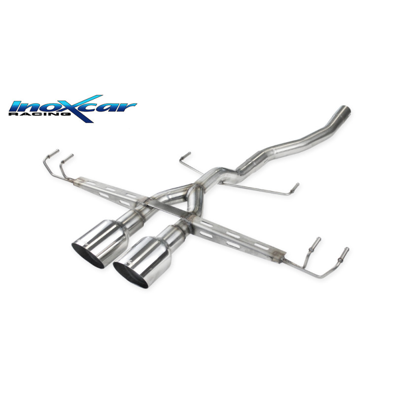 Posteriore senza silenziatore con uscita centrale 2 x diam. 100 RACING HONDA CIVIC 1.5 TURBO – 201