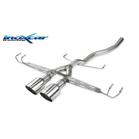 Posteriore senza silenziatore con uscita centrale 2 x diam. 100 RACING HONDA CIVIC 1.5 TURBO – 201