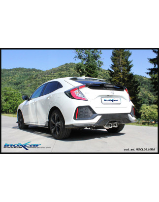 Posteriore senza silenziatore con uscita centrale 2 x diam. 100 RACING HONDA CIVIC 1.5 TURBO – 201