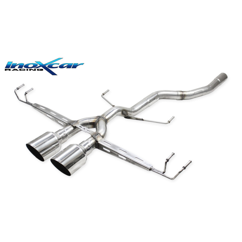 Posteriore senza silenziatore con uscita centrale 2 x diam. 100 RACING HONDA CIVIC 1.5 TURBO – 202
