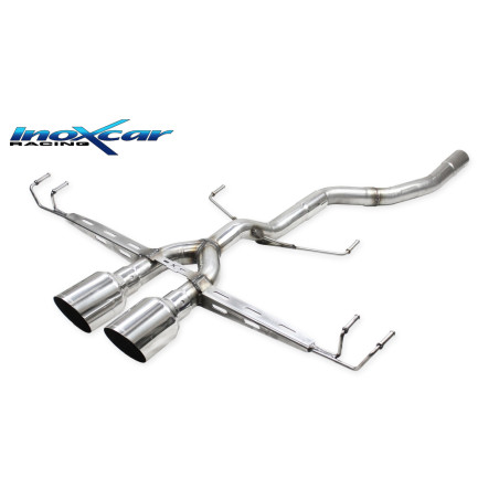 Posteriore senza silenziatore con uscita centrale 2 x diam. 100 RACING HONDA CIVIC 1.5 TURBO – 202