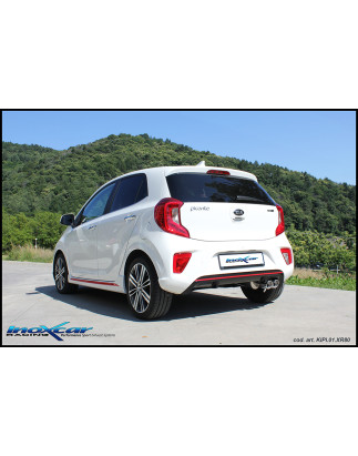 Terminale silenziato con uscita 2 x diam. 80 RACING KIA PICANTO GT-LINE 1.0 TGDI – 2018 100CV (Cod
