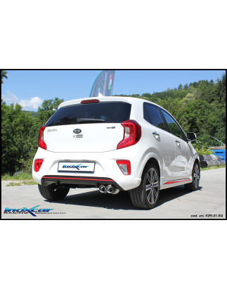 Terminale silenziato con uscita 2 x diam. 80 RACING KIA PICANTO GT-LINE 1.0 TGDI – 2018 100CV (Cod