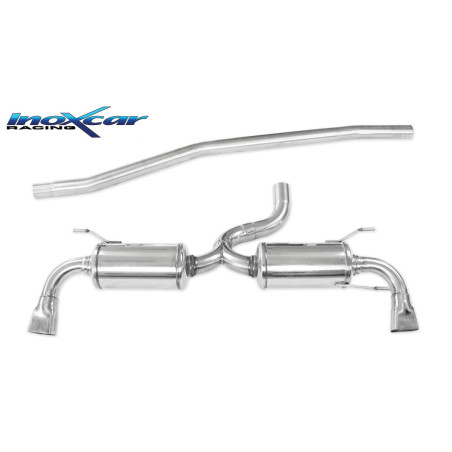 Tubo centrale e Posteriore con 2 silenziatori DX+SX Montaggio esclusivo su paraurti Evoque 2.2 sd4 R