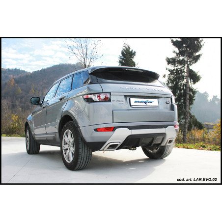 Tubo centrale e Posteriore con 2 silenziatori DX+SX Montaggio esclusivo su paraurti Evoque 2.2 sd4 R