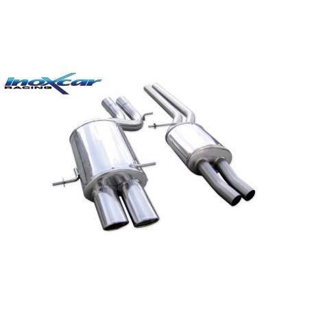 Tubo centrale con silenziatore e Posteriore uscita 2 x ovale 90x70 mm AUDI A4 – 1998-2001 380CV (t