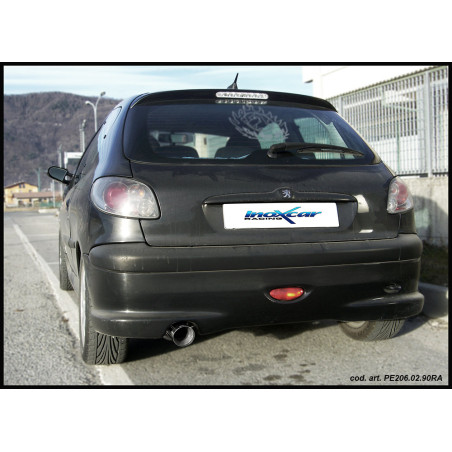 Posteriore con uscita singola ovale 120x80 mm PEUGEOT 206 1.4 – 2000 75CV (Cod. I-PE206.02.120)