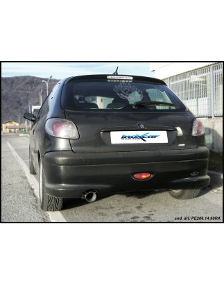 Posteriore con uscita singola ovale 120x80 mm PEUGEOT 206 2.0 HDI – 2000-2005 90CV (Cod. I-PE206.1