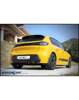 Posteriore senza silenziatore con uscita diam. 90 RACING PEUGEOT 208 1.2 – 2019 101CV NEW (Cod. I-