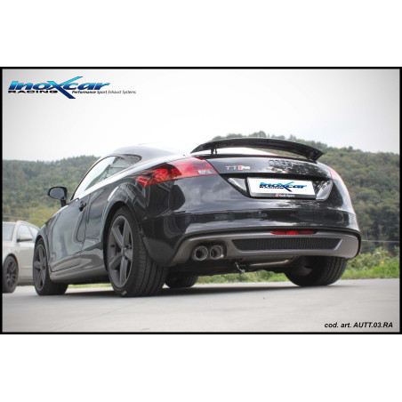Posteriore DUPLEX con uscita ovale 120x80 OBLIQUO – montaggio esclusivo spoiler originale dell' Au