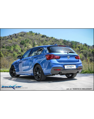 Posteriore DUPLEX con 2 silenziatori uscita diam. 90 X-RACE BLACK MATT – BMW F20 2016 SERIE 1 (Cod