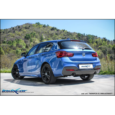 Posteriore DUPLEX con 2 silenziatori uscita diam. 90 X-RACE BLACK MATT – BMW F20 2016 SERIE 1 (Cod