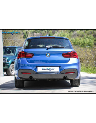 Posteriore DUPLEX con 2 silenziatori uscita diam. 90 X-RACE BLACK MATT – BMW F20 2016 SERIE 1 (Cod