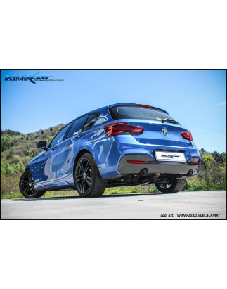 Posteriore DUPLEX con 2 silenziatori uscita diam. 90 X-RACE BLACK MATT – BMW F20 2016 SERIE 1 (Cod