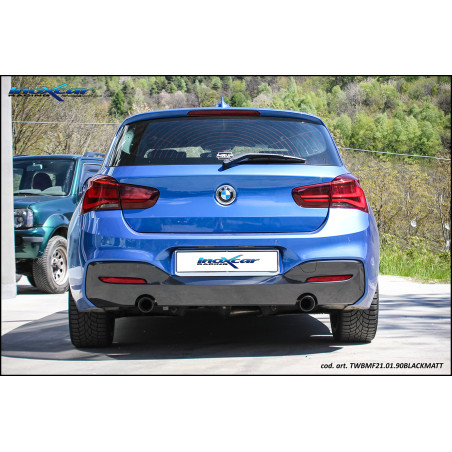 Posteriore DUPLEX con 2 silenziatori uscita diam. 90 X-RACE BLACK MATT – BMW F21 2016 SERIE 1 (Cod