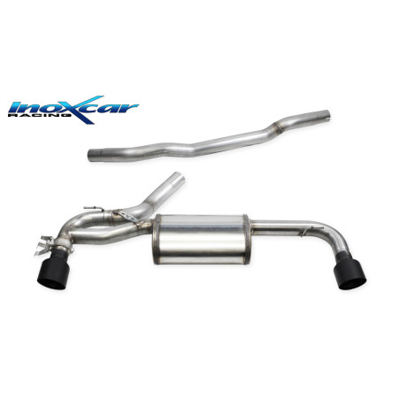 Terminale silenziato con uscita diam. 100 RACING BLACK CERAMIC DX+SX e Valvoletric – BMW F40 2019-