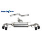 Terminale silenziato con uscita 2 x diam. 100 X-RACE BLACK MATT DX+SX e Valvola montaggio motorino e