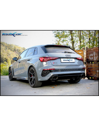 Tubo centrale silenziato e Terminale Vavole con montaggio motorini elettrici di serie AUDI RS3 – 2