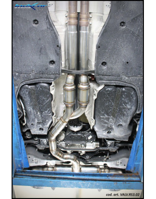 Tubo centrale silenziato e Terminale Vavole con montaggio motorini elettrici di serie AUDI RS3 – 2