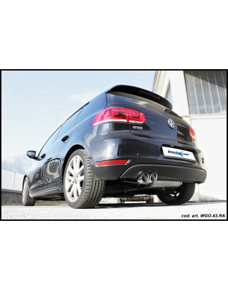 Posteriore senza silenziatore con uscita 2 x diam. 80 RACING VOLKSWAGEN GOLF 6 2.0 TDI – 2009 170C