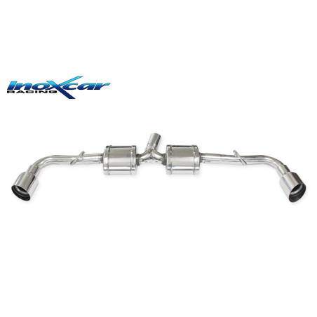Posteriore con 2 silenziatori uscita diam. 100 RACING DX+SX ALFA ROMEO 4C 1750 TBI – 241CV (Cod. I