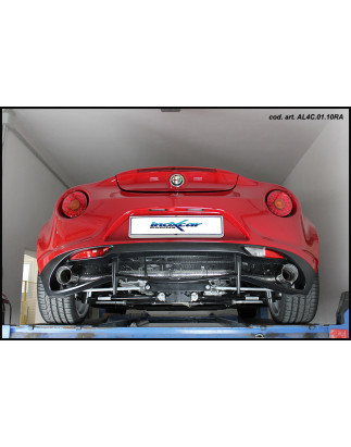 Posteriore con 2 silenziatori uscita diam. 100 RACING DX+SX ALFA ROMEO 4C 1750 TBI – 241CV (Cod. I