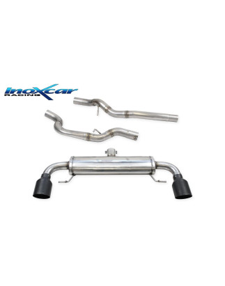 Tubo centrale diretto e Terminale con uscita diam. 100 RACING BLACK CERAMIC DX+SX AUDI A1 – 2012 2