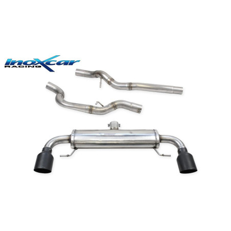 Tubo centrale diretto e Terminale con uscita diam. 100 RACING BLACK CERAMIC DX+SX AUDI A1 – 2012 2