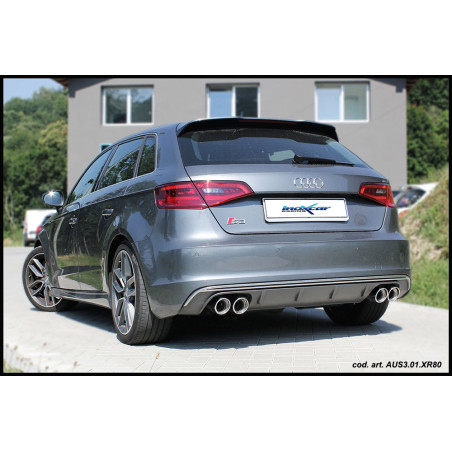 Posteriore senza silenziatore con uscita 2 x diam. 80 RACING DX+SX AUDI A3 – 2013 300CV S3 RS3 (ty