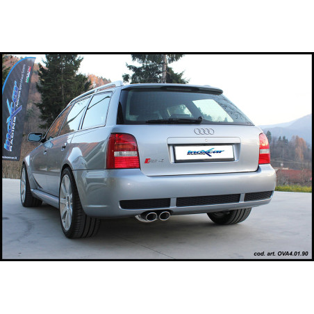 Tubo centrale diretto e Terminale con uscita 2x diam. 76 RACING – 60 AUDI A4 1998-2001 380CV (type