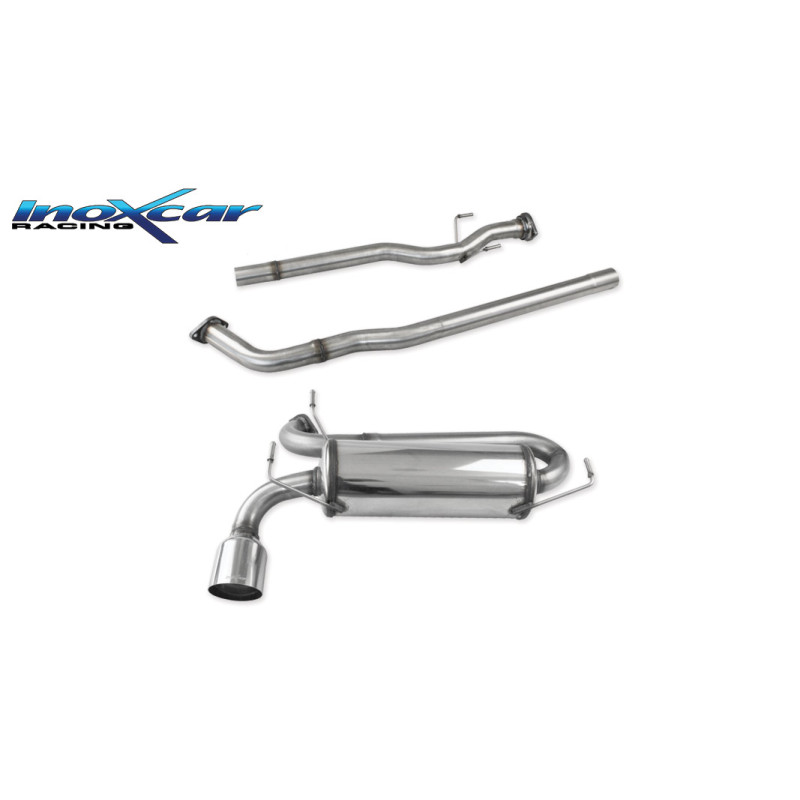Tubo centrale diretto e Posteriore con uscita diam. 100 RACING – 55 NISSAN JUKE 1.6 TURBO 4WD 2011