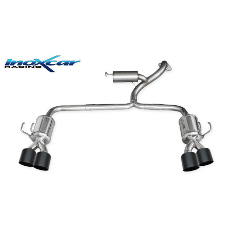 Posteriore con uscita 2 x diam. 100 RACING BLACK CERAMIC DX+SX HONDA CIVIC TYPE-R 2.0 – 2015 310CV