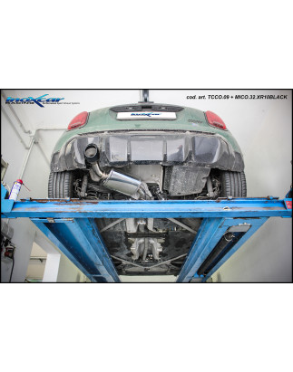 Posteriore con uscita singola diam. 100 X-RACE BLACK MATT MINI COOPER 1.5 TURBO – 2021 (F57) (Cod.