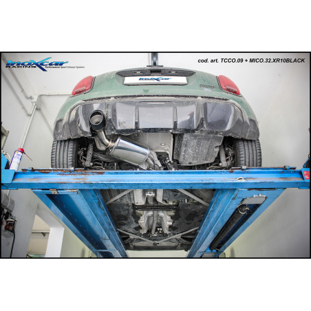Posteriore con uscita singola diam. 100 X-RACE BLACK MATT MINI COOPER 1.5 TURBO – 2021 (F57) (Cod.