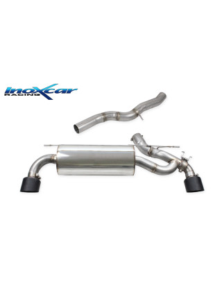 Terminale silenziato con uscita diam. 114 RACING BLACK CERAMIC DX+SX e Valvola montaggio motorino el