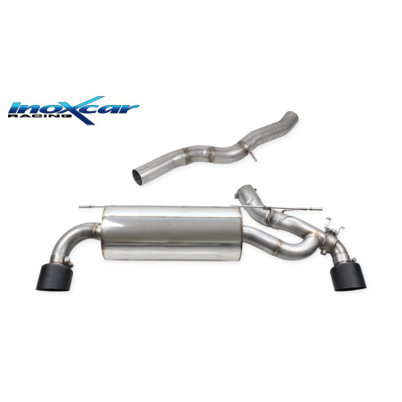 Terminale silenziato con uscita diam. 114 RACING BLACK CERAMIC DX+SX e Valvola montaggio motorino el