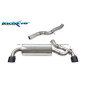 Terminale silenziato con uscita diam. 114 RACING BLACK CERAMIC DX+SX e Valvola montaggio motorino el
