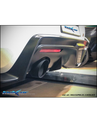 Terminale silenziato con uscita diam. 114 RACING BLACK CERAMIC DX+SX e Valvola montaggio motorino el
