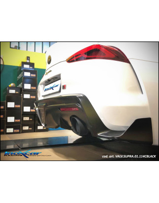 Terminale silenziato con uscita diam. 114 RACING BLACK CERAMIC DX+SX e Valvola montaggio motorino el