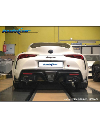 Terminale silenziato con uscita diam. 114 RACING BLACK CERAMIC DX+SX e Valvola montaggio motorino el
