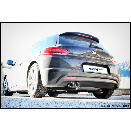 Posteriore con uscita 2 x diam. 80 RACING VOLKSWAGEN SCIROCCO 2.0 TDI – 2008 140CV (Cod. I-WSCI.05